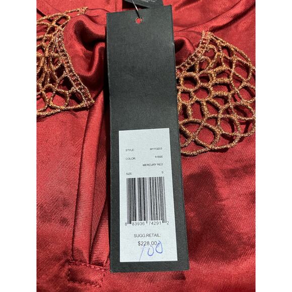 NWT Marc By Marc Jacobs Top Womens Small Sleeveless 100% Triacetate Red MSRP$228 - Picture 2 of 12